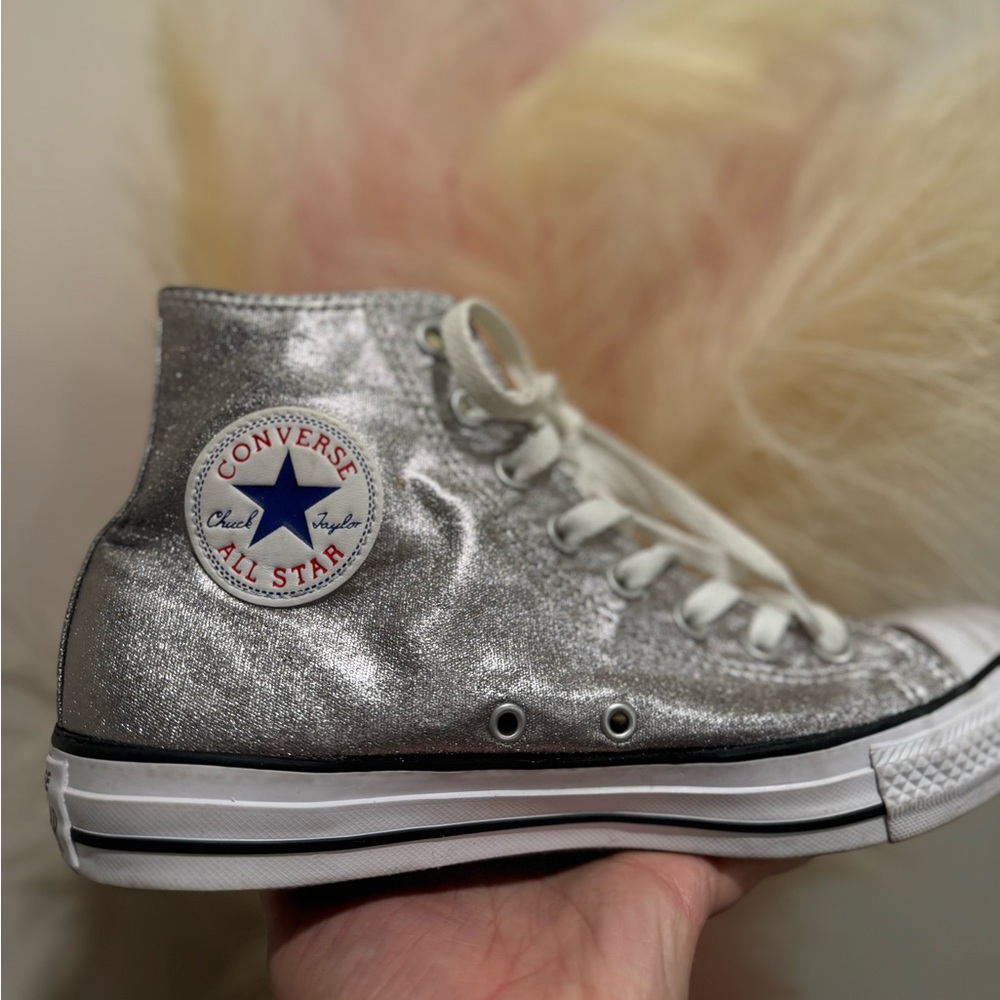 Converse All Star Chuck Taylor’s in Metallic Silver